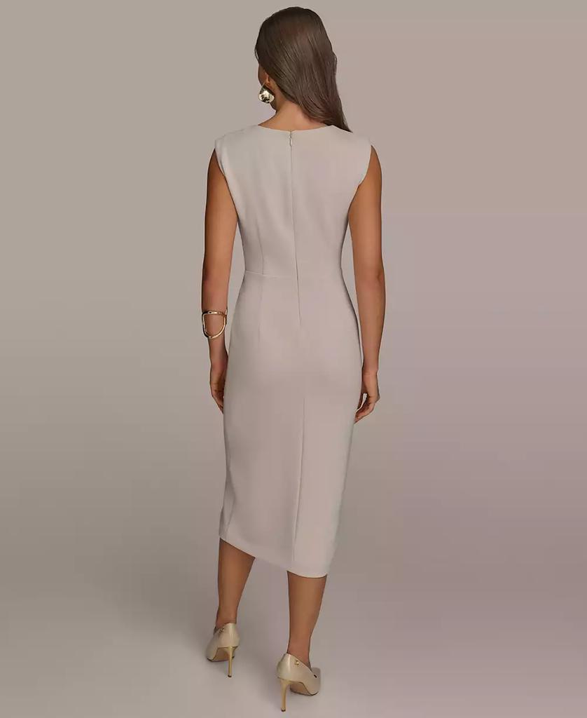 【Donna Karan New York】Jewel-Neck Belted Sheath Dress Donna Karan New York Women's Jewel-Neck Belted Sheath Dress