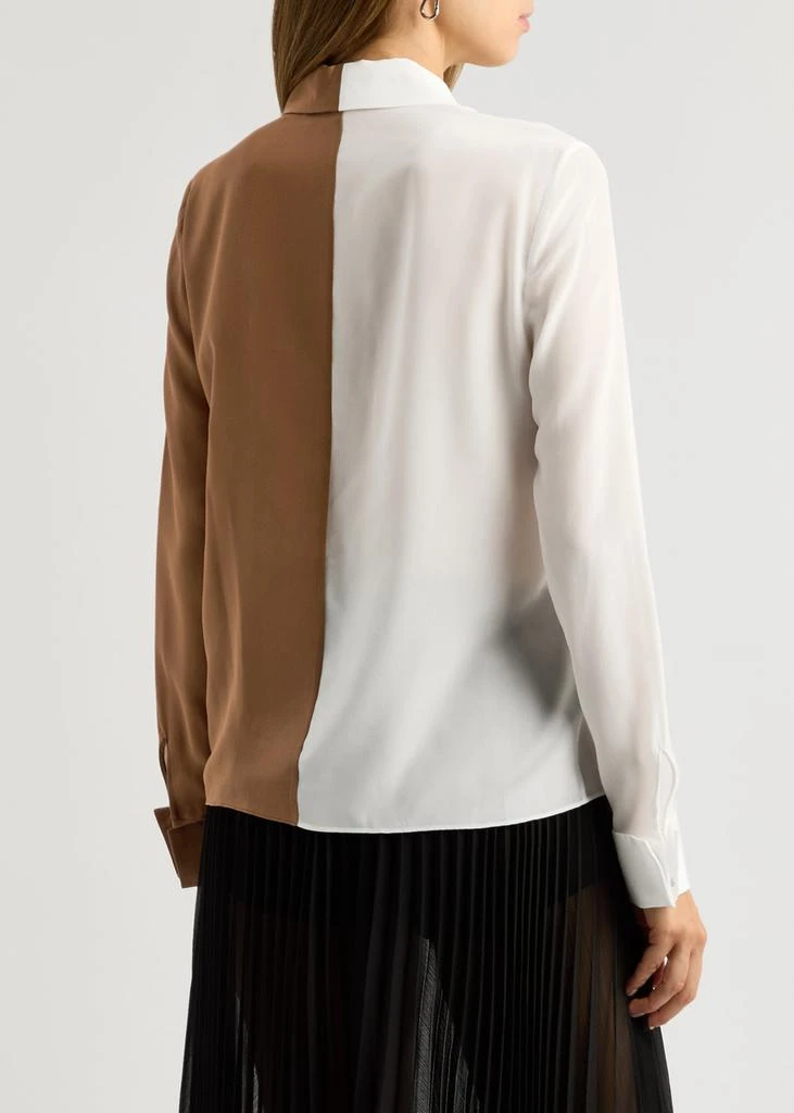 Alice + Olivia Willa colour-blocked silk shirt  3