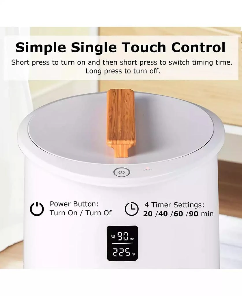 Ecooso 20L Large Heated Towel Warmer with LED Display and Button Control 3