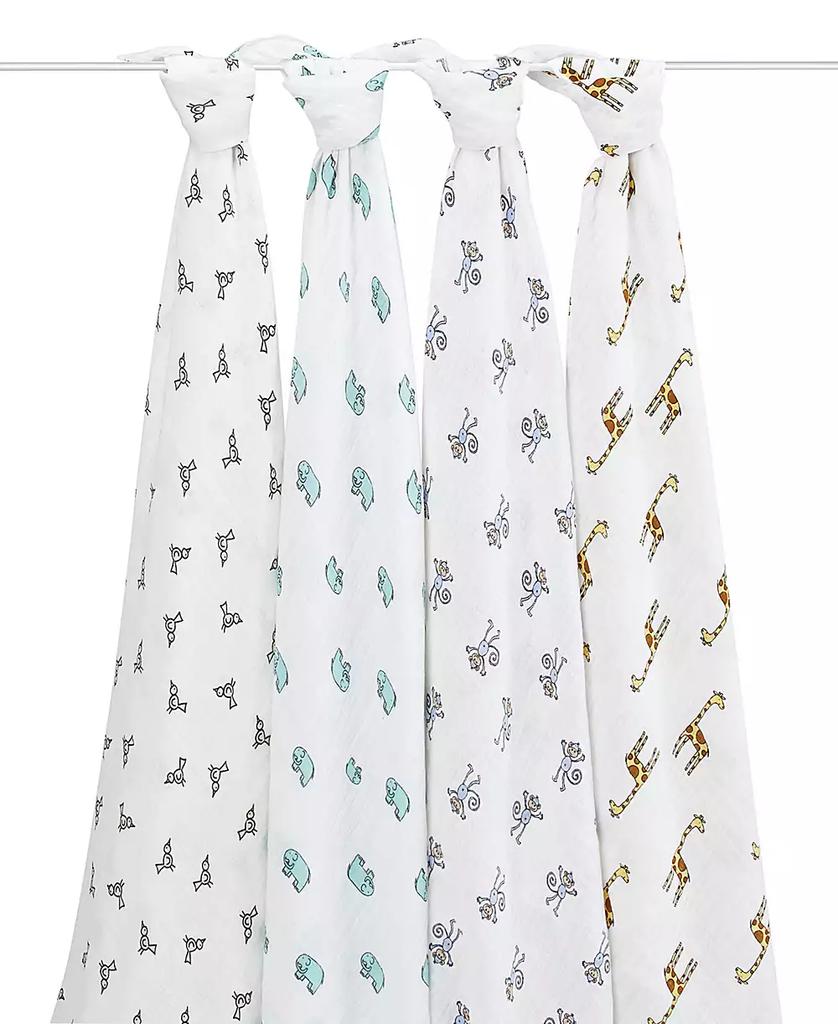 aden + anais Baby Boys or Baby Girls Jungle Swaddles, Pack of 4