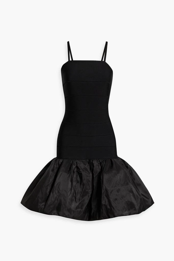 Carolina Herrera Banded Short Dress W/ Bubble Hem, Black, Women's, M, Cocktail & Party Wedding Guest Dresses Mini Dresses