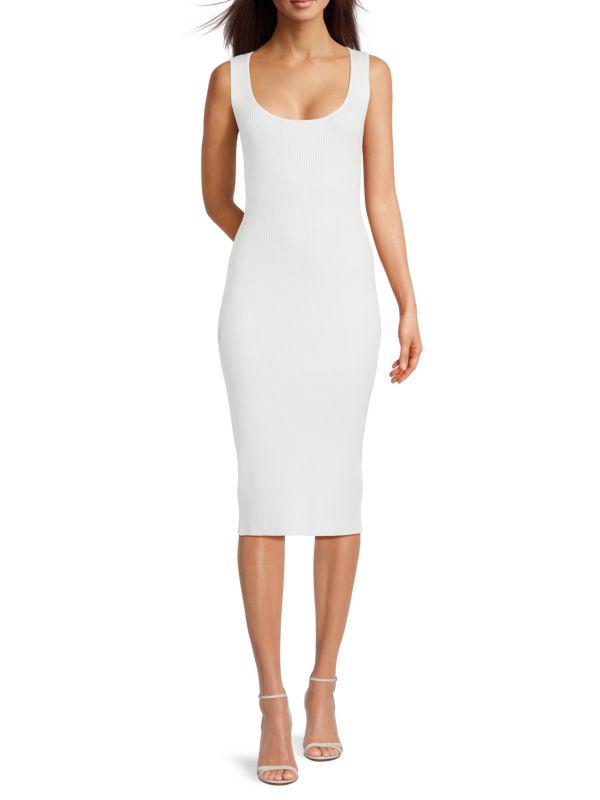 BCBG Ribbed Bodycon Midi Dress