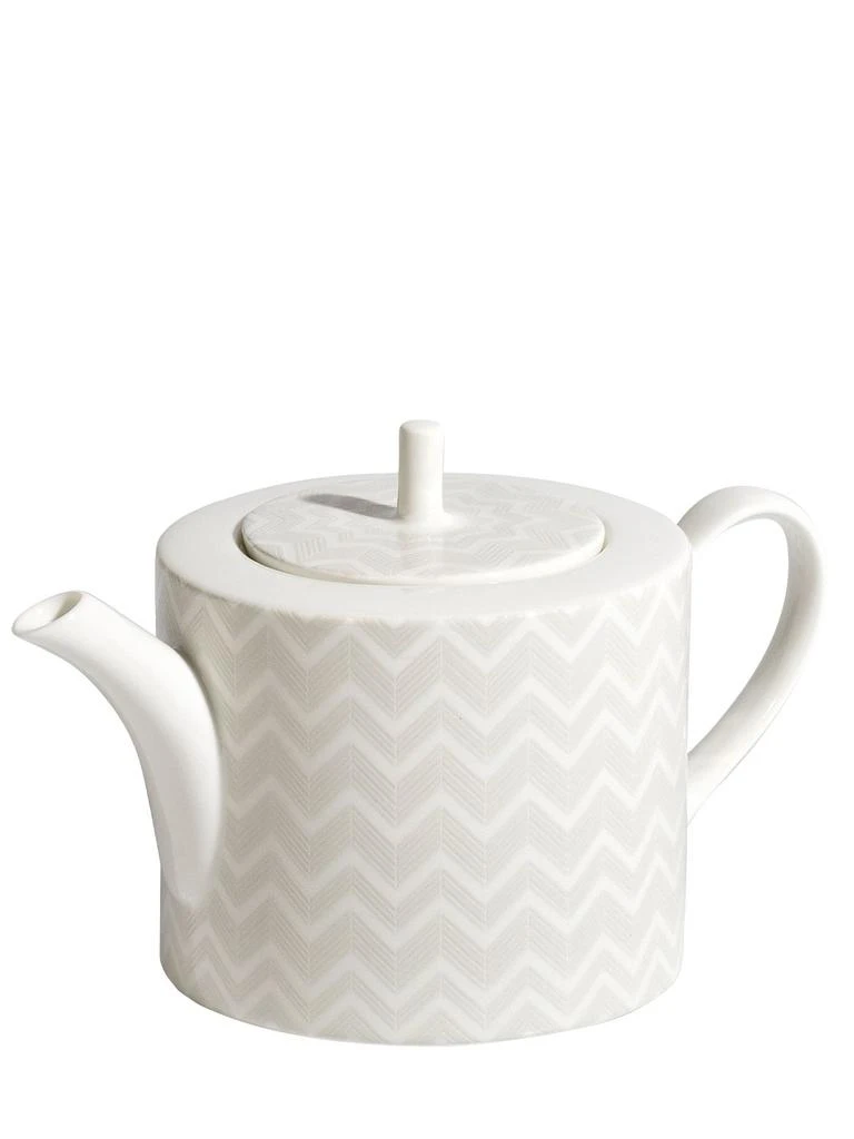 MISSONI HOME Zig Zag White Tea Pot Coffee Pot 1