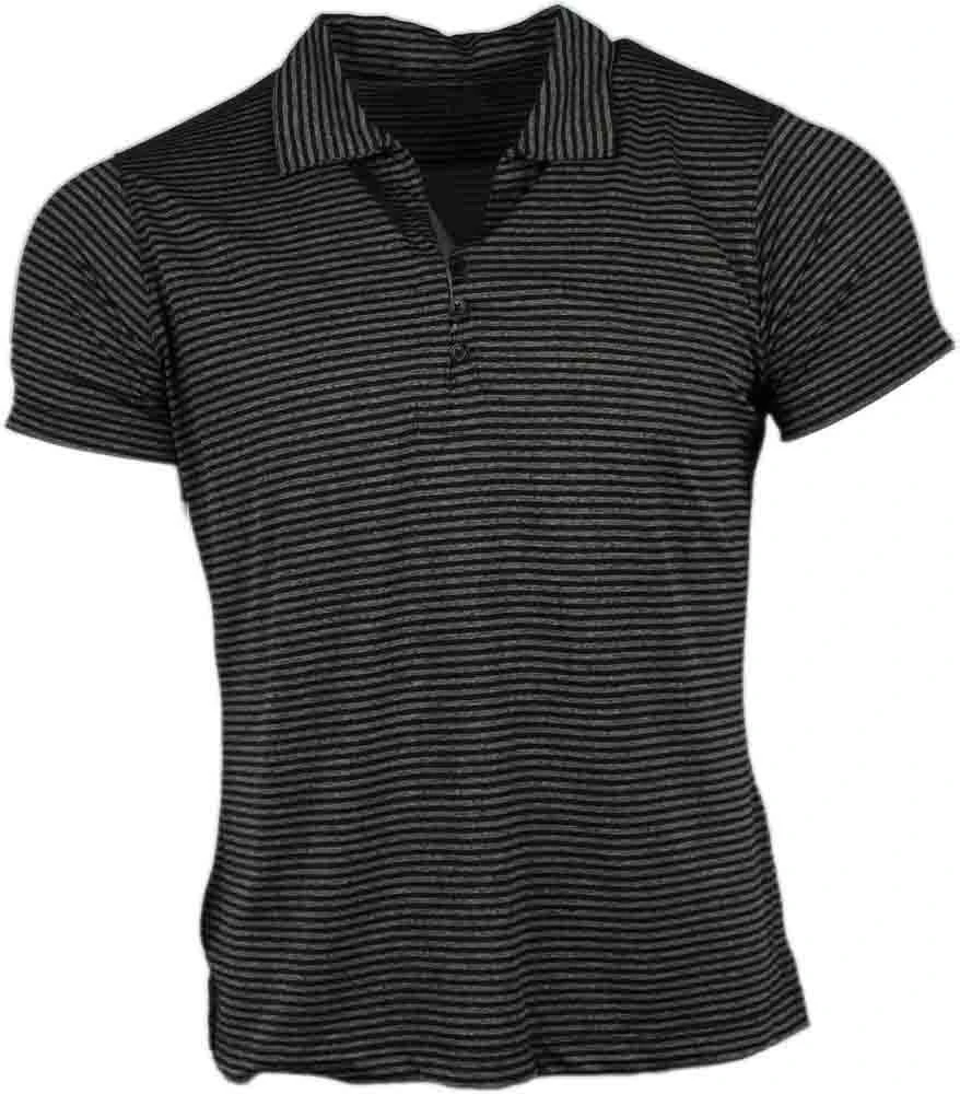 Page & Tuttle Heather Stripe Short Sleeve Polo Shirt 1