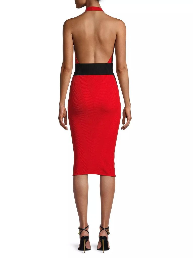 Victor Glemaud Ribbed Merino Halter Dress 5