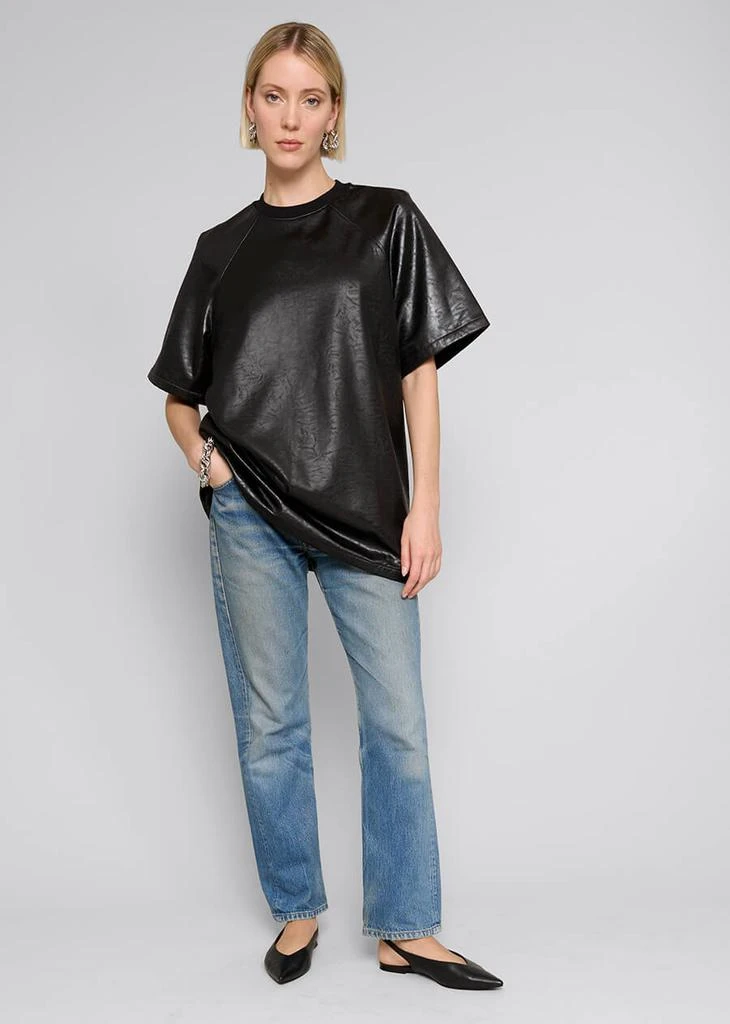 Pixie Market Black Leather T-Shirt 5