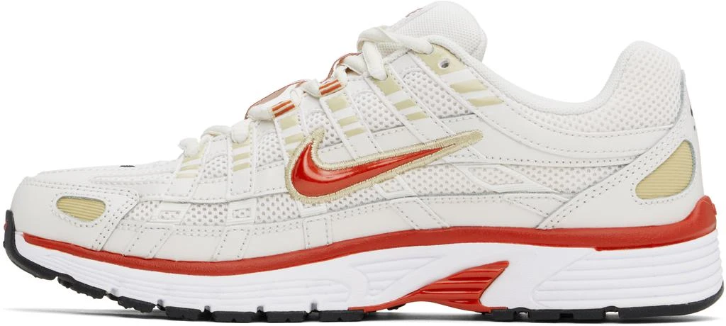 NIKE White & Red P-6000 Sneakers 3