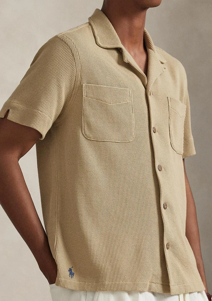 Ralph Lauren Waffle-Knit Cotton-Linen Camp Shirt 3