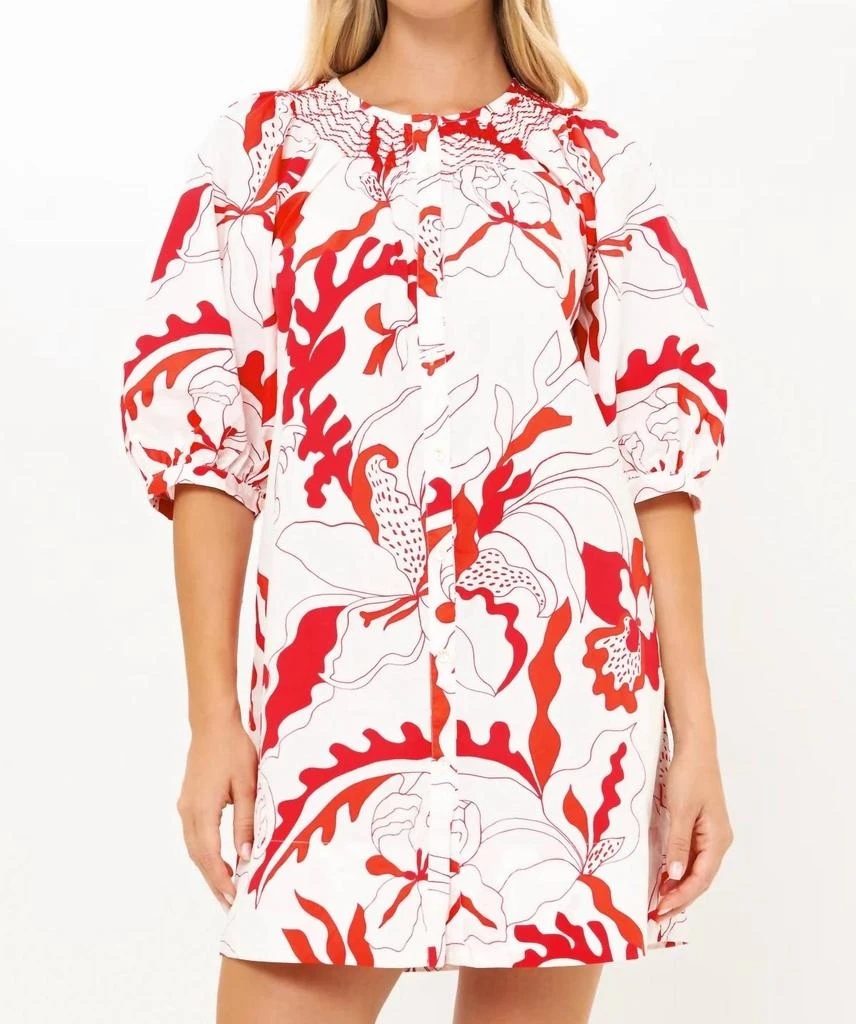Oliphant Oliphant - Embroidered Button Mini Dress 1