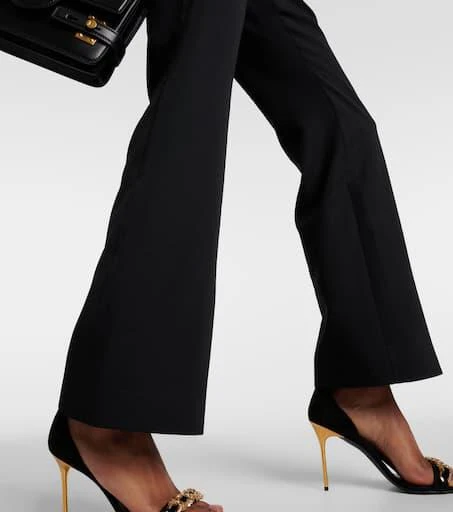 Balmain Virgin wool flared pants 6
