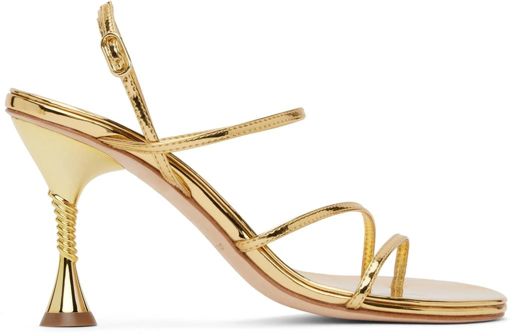 Studio Amelia Gold Helix 90 Heeled Sandals 1