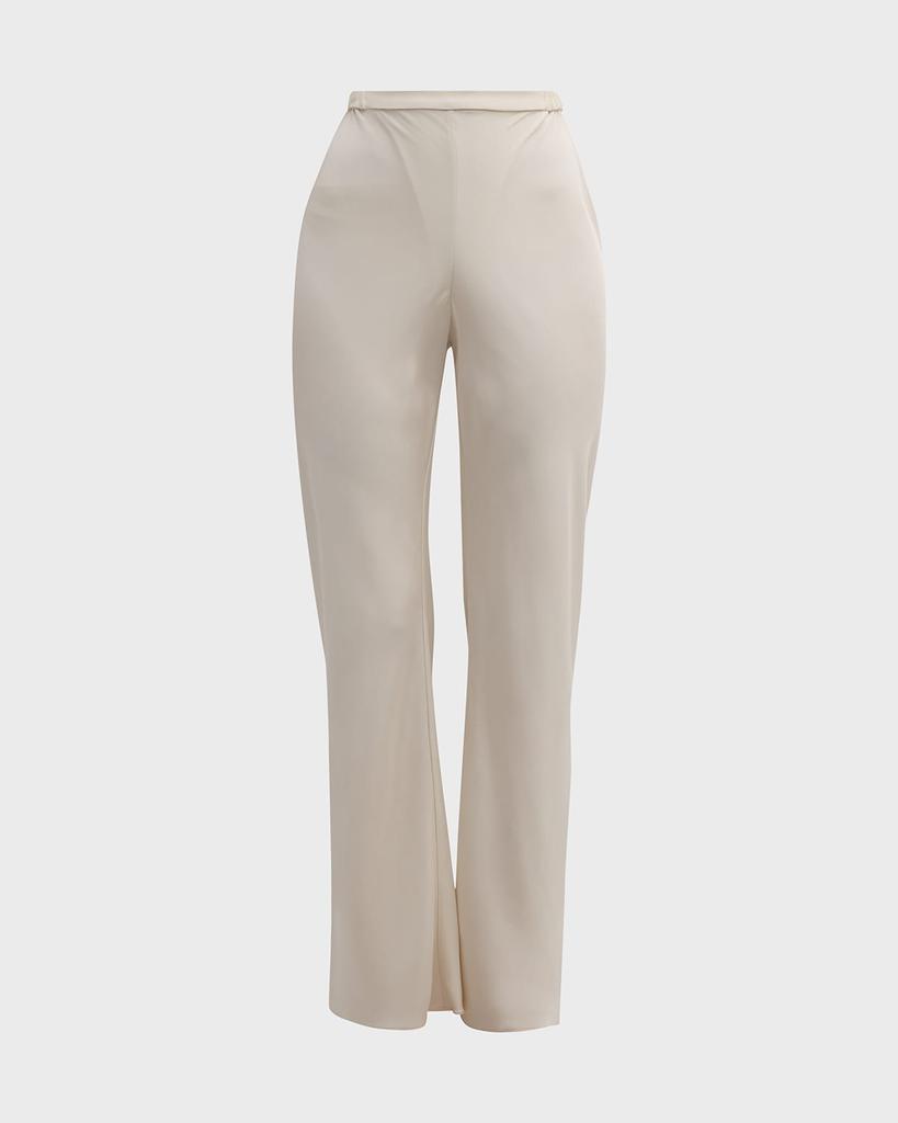 TSE Cashmere High-Rise Straight-Leg Silk Pants
