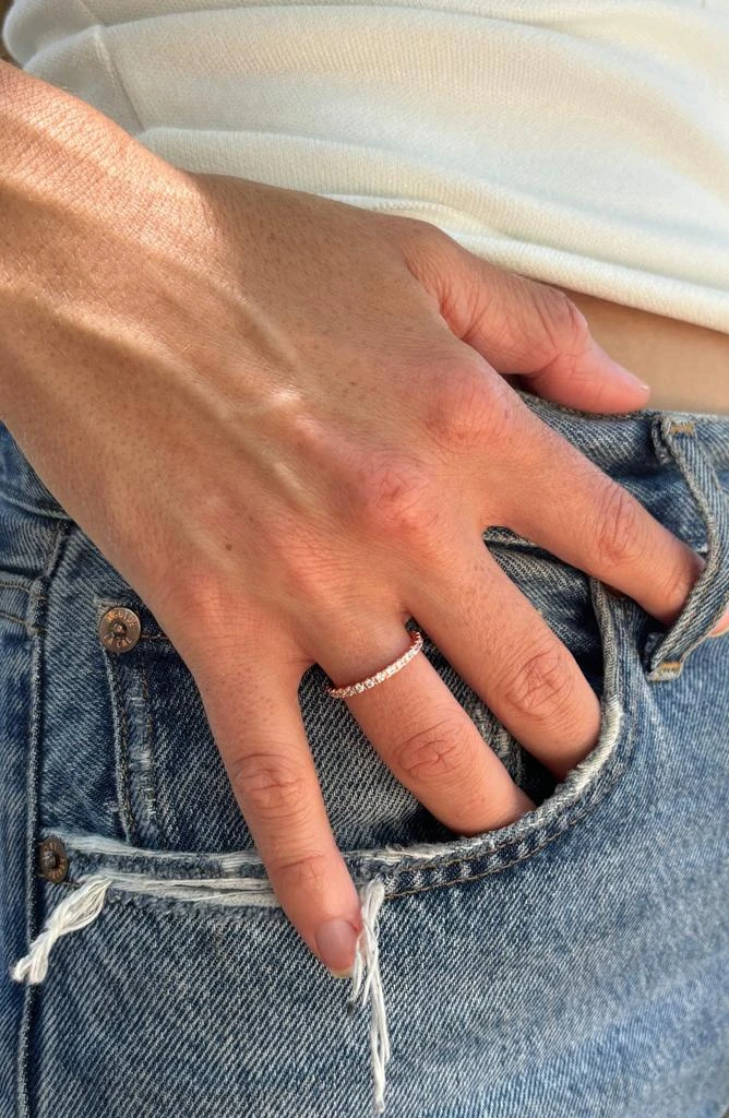 ADORNIA Swarovski Crystal Accented Eternity Band 2