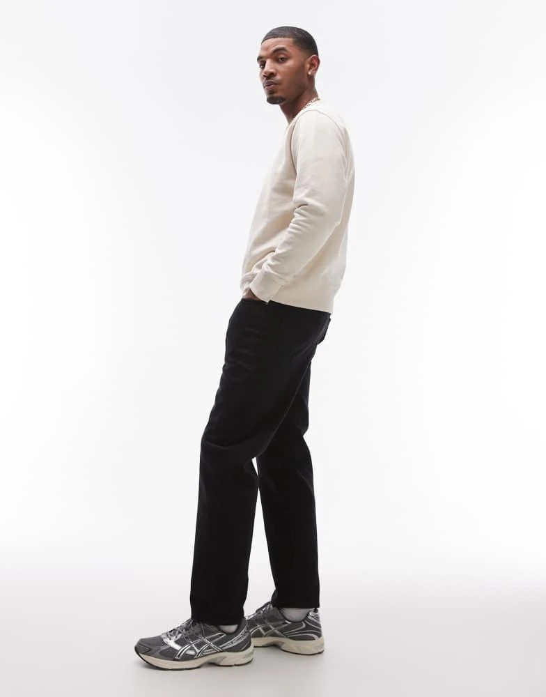 Mango Mango Moby relaxed straight fit jeans in black 3