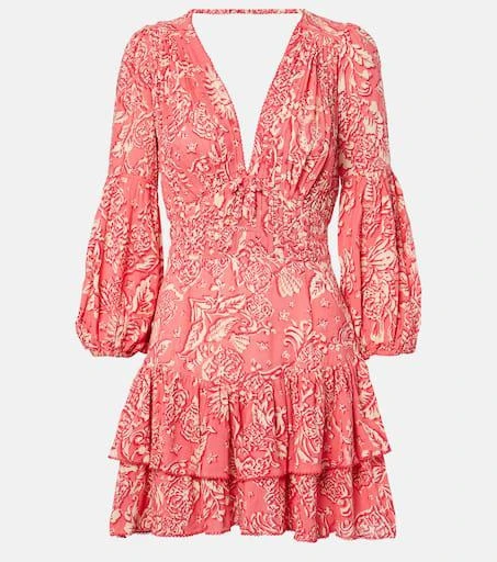 Poupette St Barth Chiara printed ruffled minidress 1