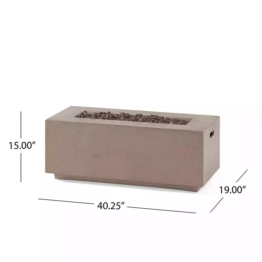 Streamdale Furniture Modern Concrete Fire Pit with 40K BTU for Indoor Warmth and Style 8