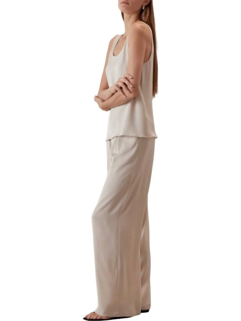 Sophie Rue Jennie Satin Wide Leg Trouser Pants In Cream 5