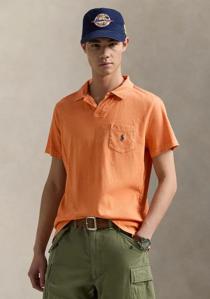 Ralph Lauren Standard Cotton Linen Jersey Polo Shirt