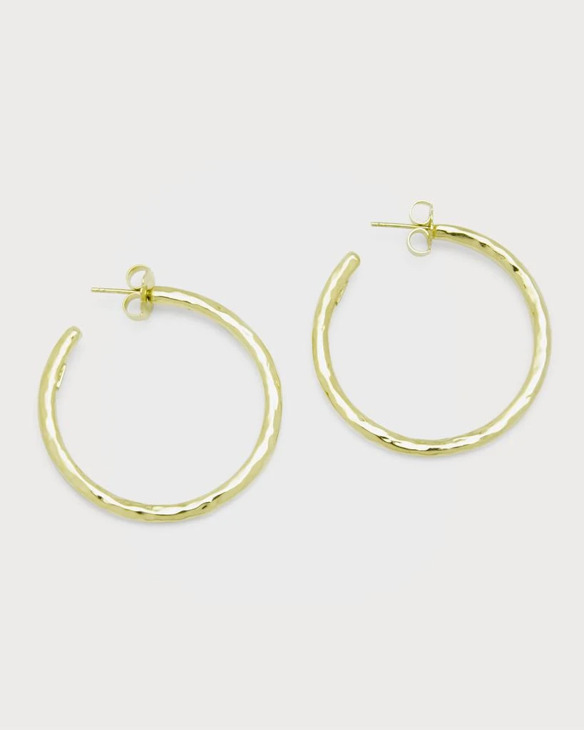 Ippolita Medium Hammered Hoop Earrings in 18K Gold 3