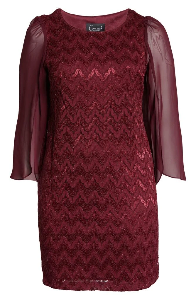 Chevron Long Sleeve Lace & Chiffon Dress  On Sale Now with Up to 56% Off |  Discover Exclusive Deals & Savings at BeyondStyle  Authentic Connected  Apparel women|dress|plus size|dresses|clothing|female with Limited-Time