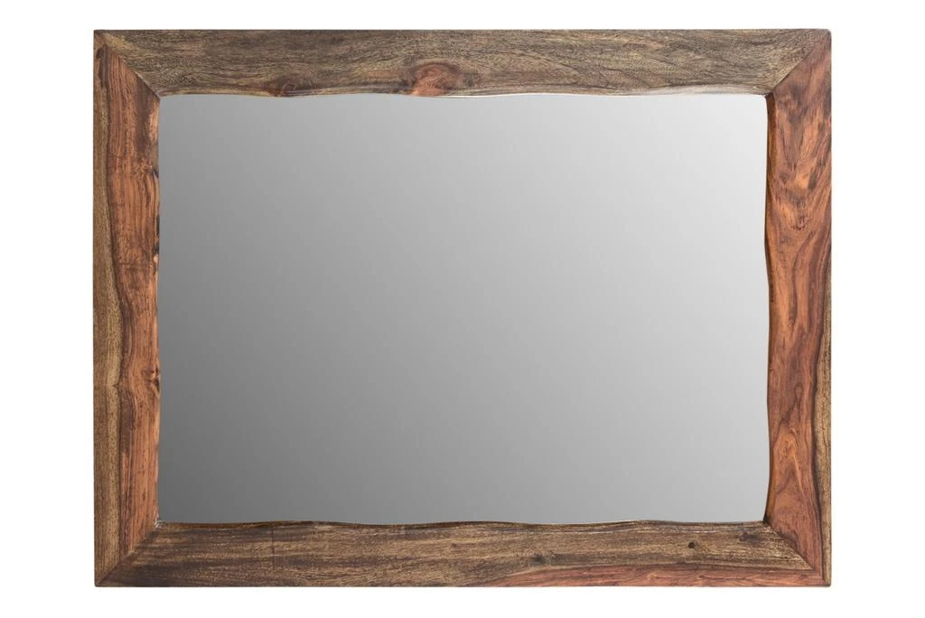 Hivvago 44" Dark Brown Solid Wood Framed Accent Mirror 2