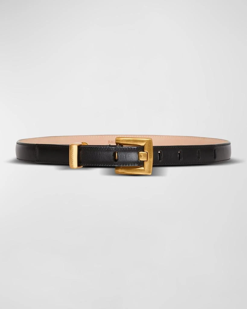 Balmain Anthem Calfskin Leather Belt