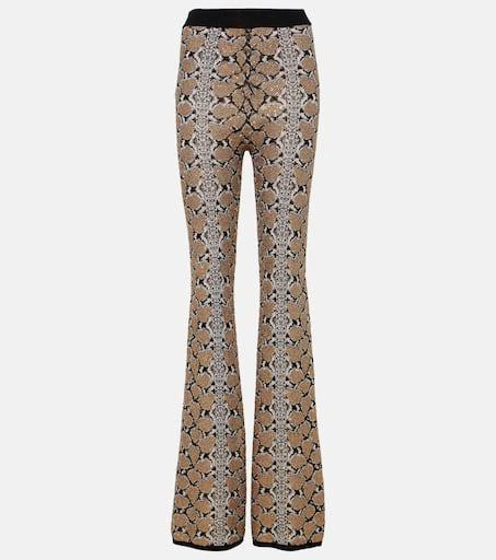 Balmain Snake-print flared pants 1