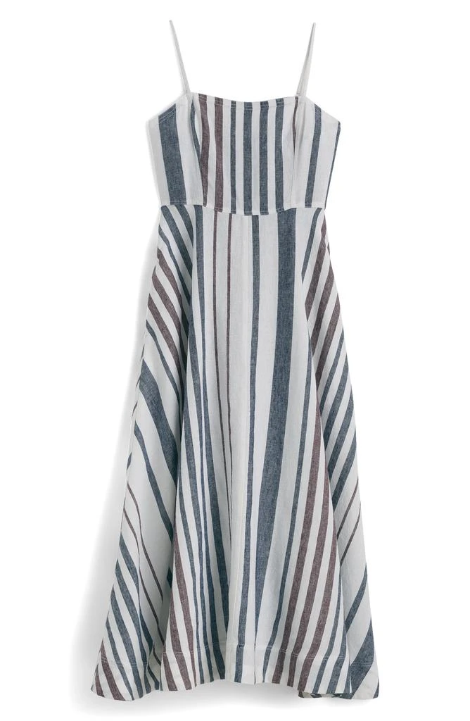 Madewell Stripe Circle Linen Maxi Dress 4