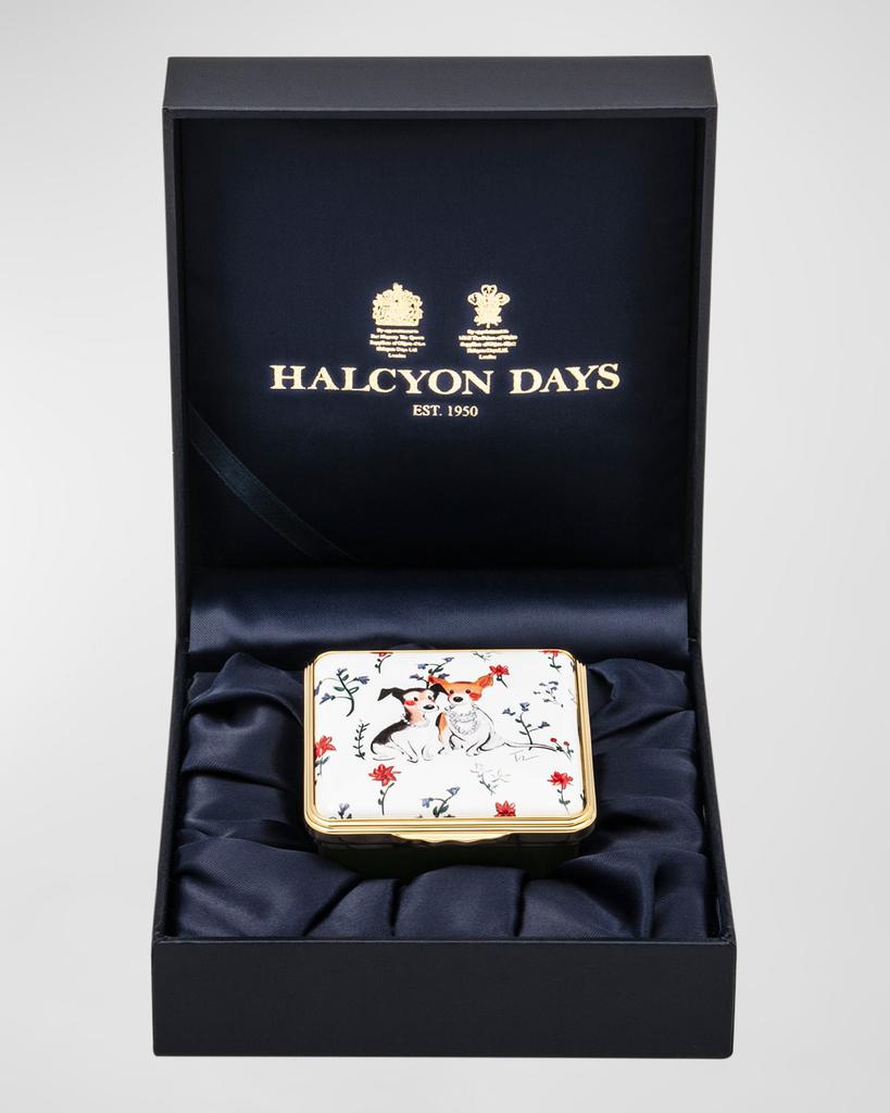 Halcyon Days Girls in Pearls Enamel Box