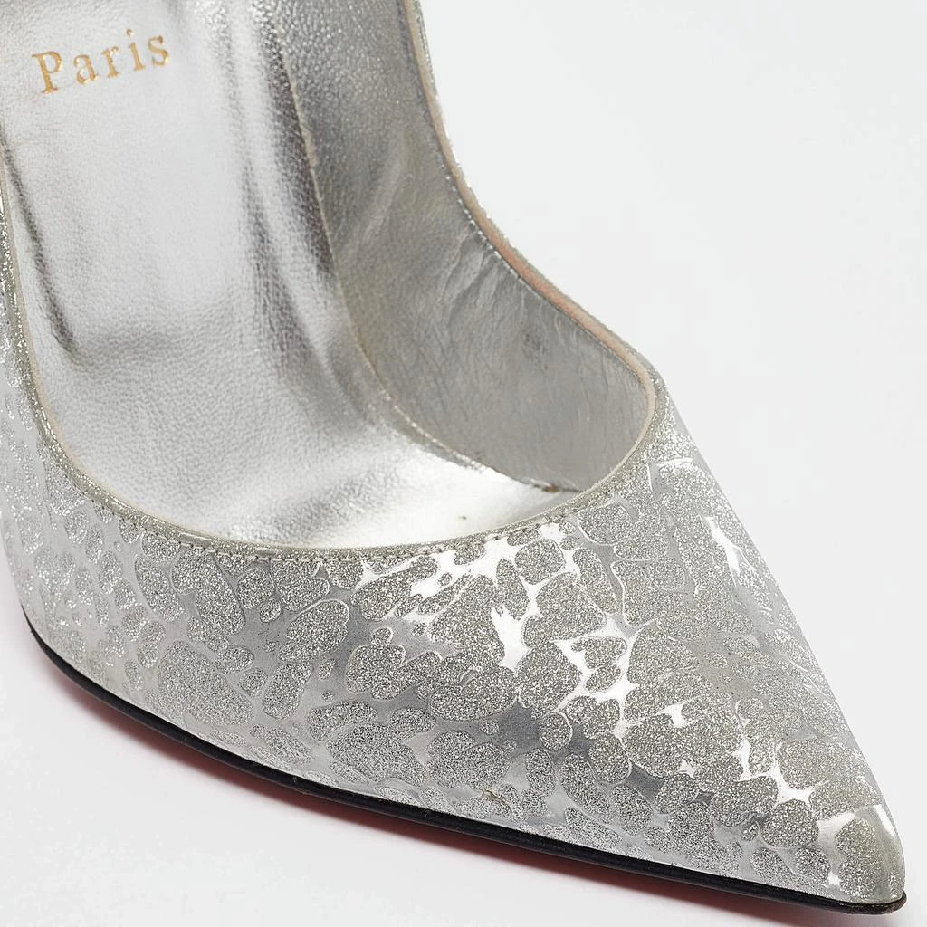 Christian Louboutin Christian Louboutin Silver Glitter Hot Chick Pumps Size 40 7
