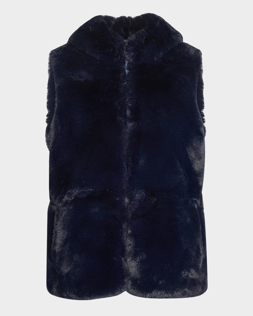 La Fiorentina Plush Faux Fur Reversible Vest