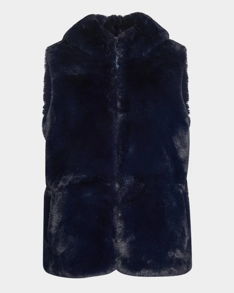 La Fiorentina Plush Faux Fur Reversible Vest 1