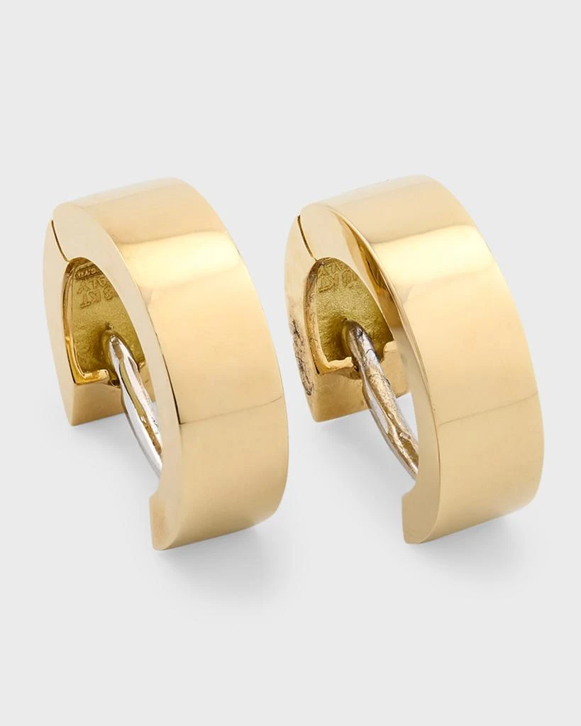 Roberto Coin 18k Gold Huggie Hoop Earrings 3