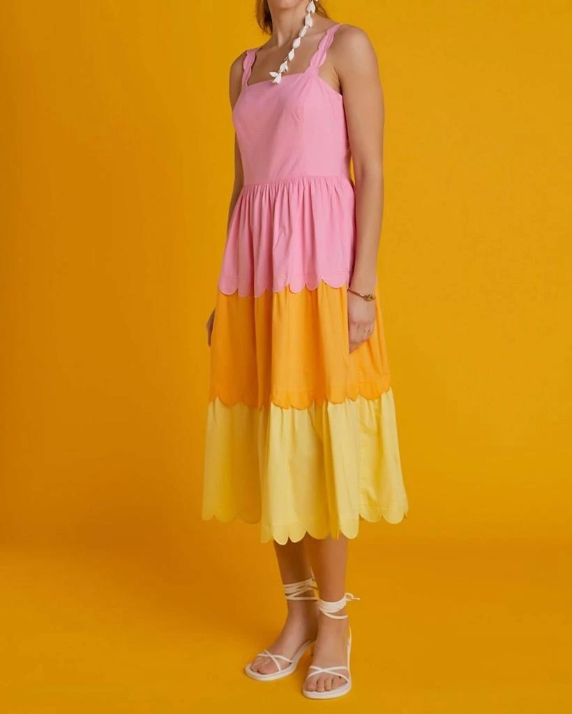 English Factory English Factory - Colorblock Scallop Dress 2
