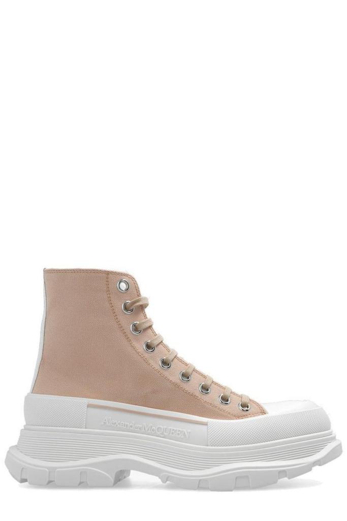 Alexander McQueen White raffia Tread Slick sneakers - Casual