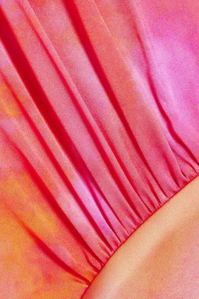 retrofête Lila tie-dyed stretch-silk satin maxi dress 4
