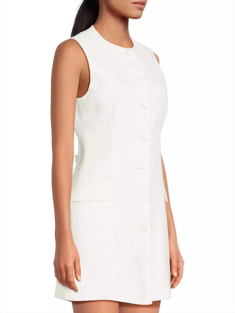 Faithfull the Brand Jane Button-Front Linen Minidress 4
