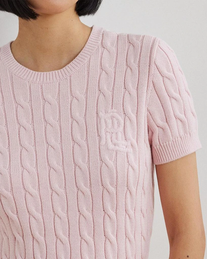 Ralph Lauren Cable Knit Cotton Short Sleeve Sweater 4