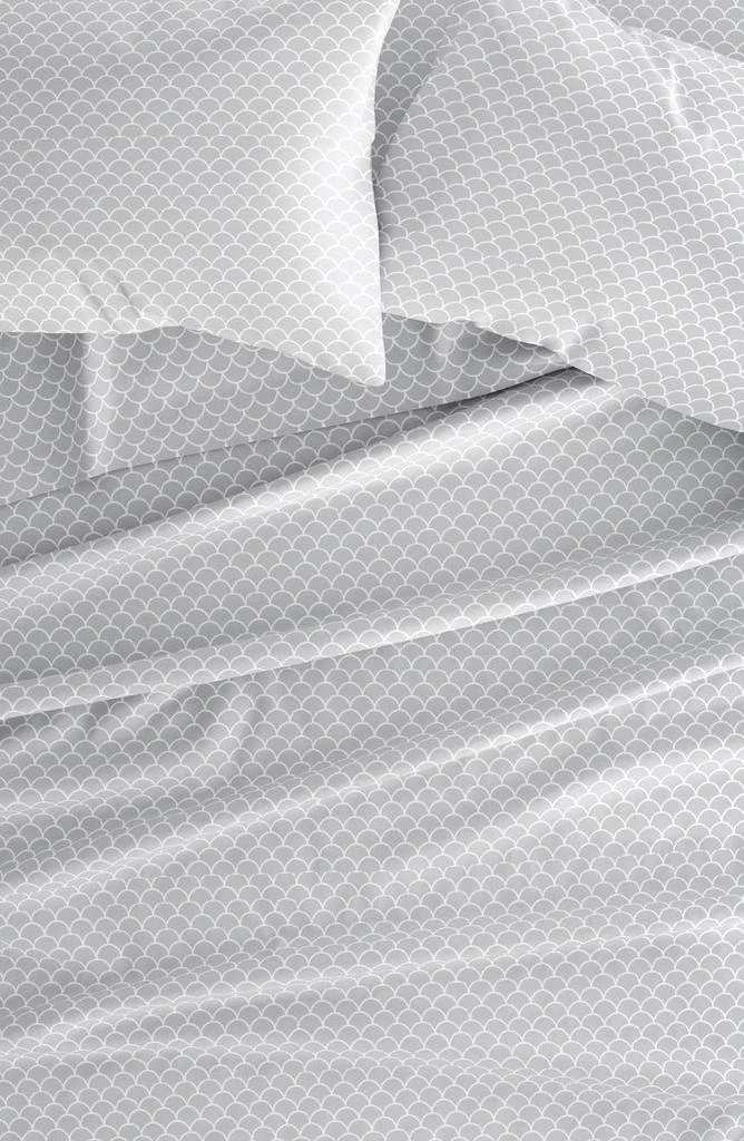 HOMESPUN Premium Ultra Soft Scallops Pattern 4-Piece Bed Sheet Set 5