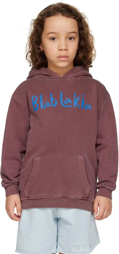 BlabLakia Kids Burgundy Printed Hoodie