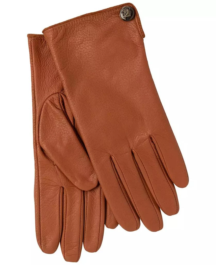 Ralph Lauren Pebble Leather Gloves with Horse Button 1