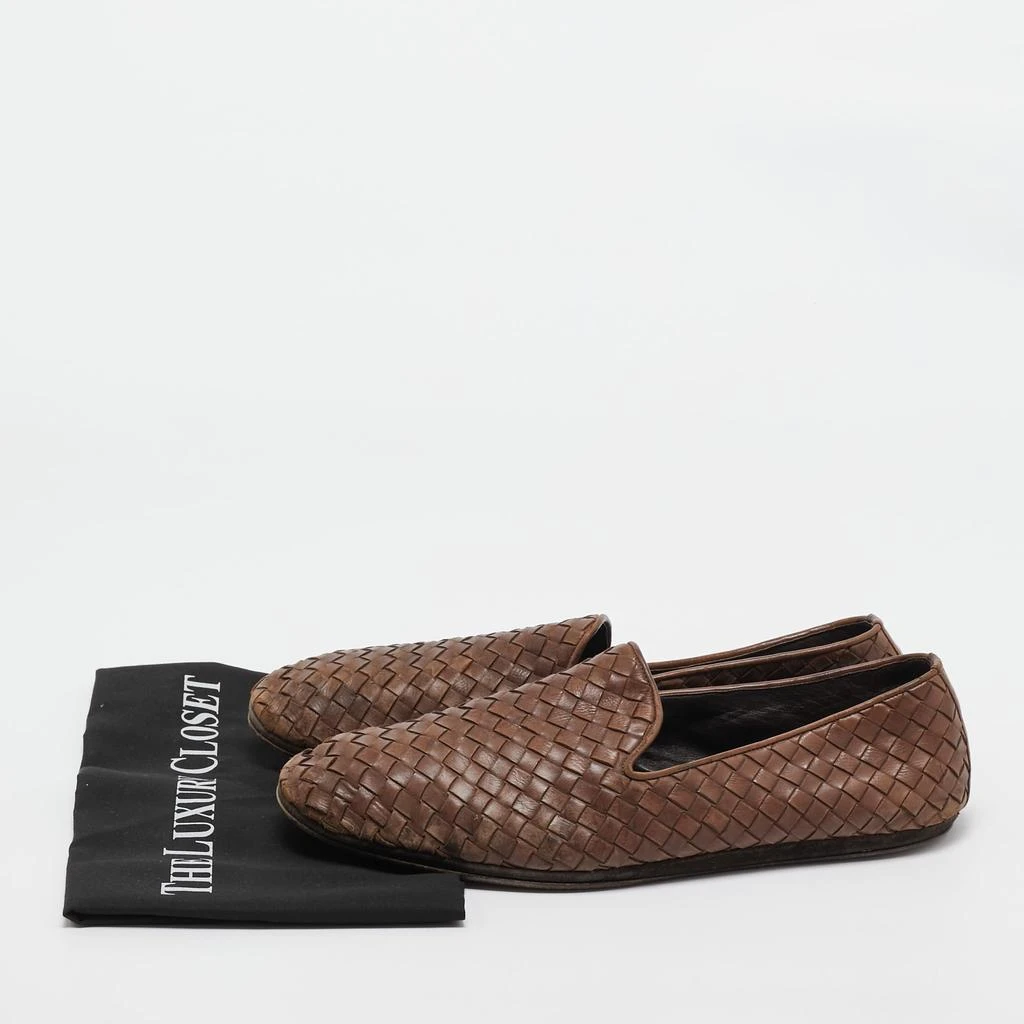 Bottega Veneta Bottega Veneta Brown Intrecciato Leather Slip On Loafers Size 43 9