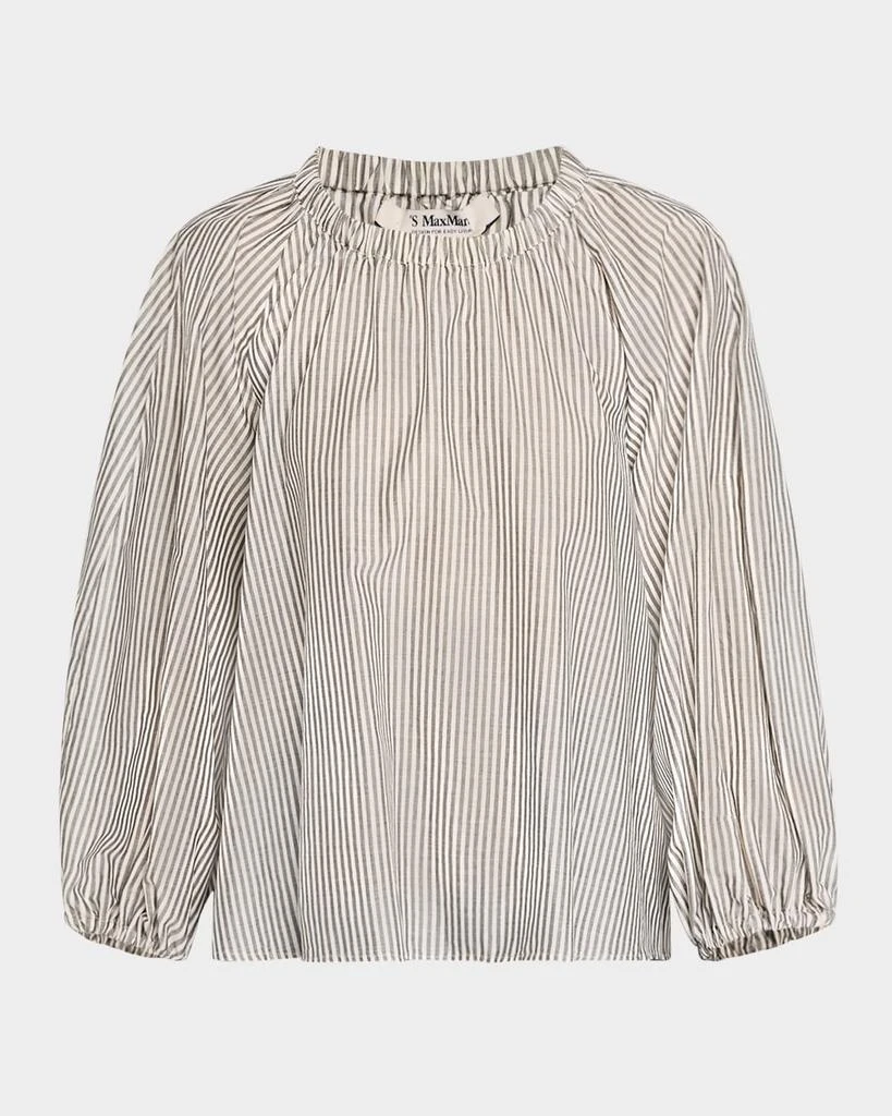Max Mara Fabiola Striped Long-Sleeve Top 1