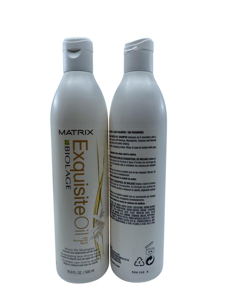 MATRIX Biolage Micro Oil Shampoo Moringa Oil 16.9 OZ Set of 2