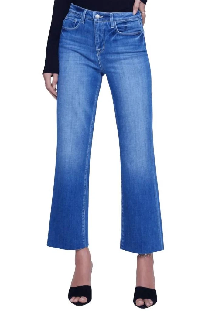 L'Agence Wanda Crop Wide Leg Jean In Bordello 1