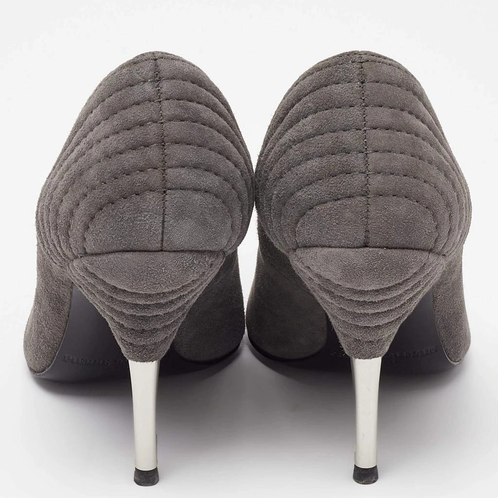 PIERRE BALMAIN Pierre Balmain Grey Suede Pointed Toe Pumps Size 35 5
