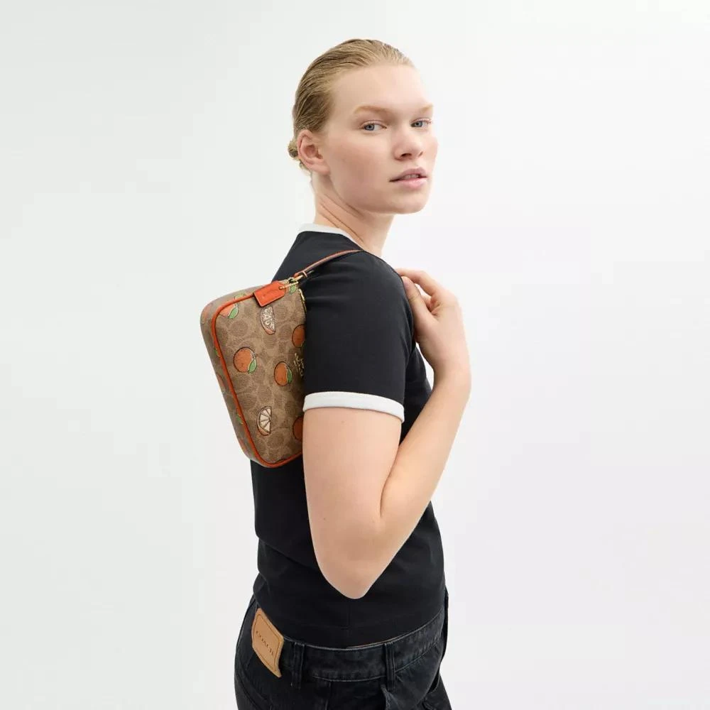Coach Nolita 19 In Signature Canvas With Orange Print 6