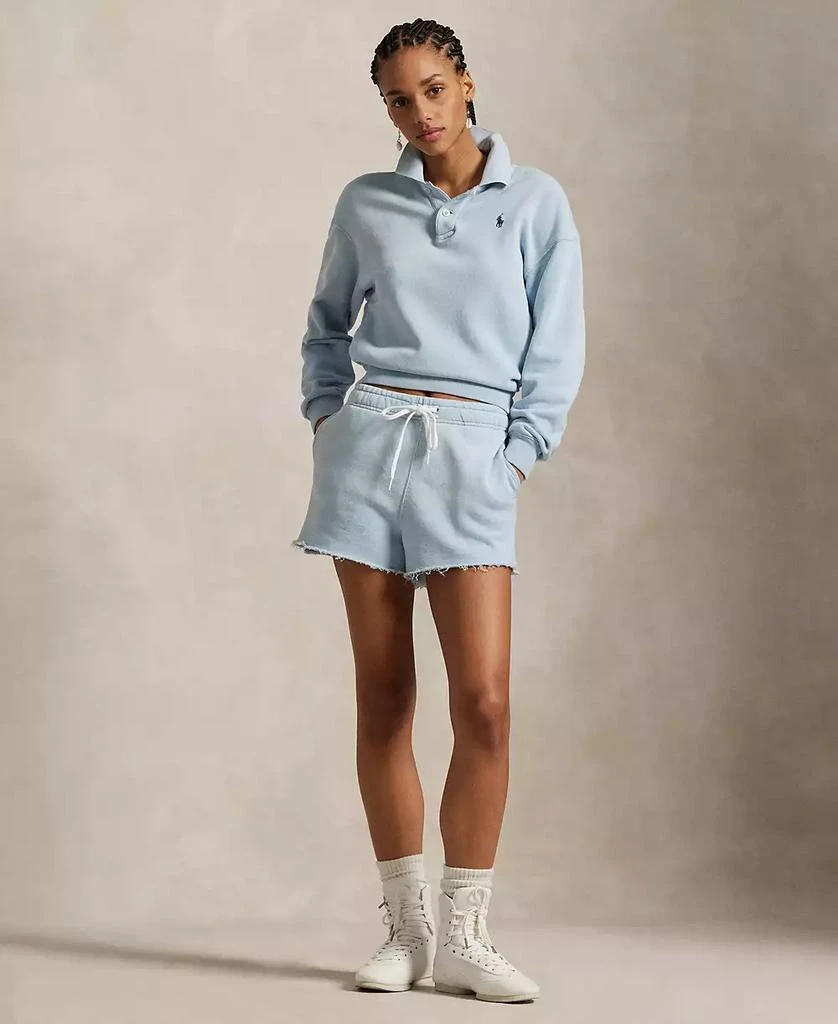 Ralph Lauren Women's Lightweight Fleece Long-Sleeve Polo Sweatshirt 4