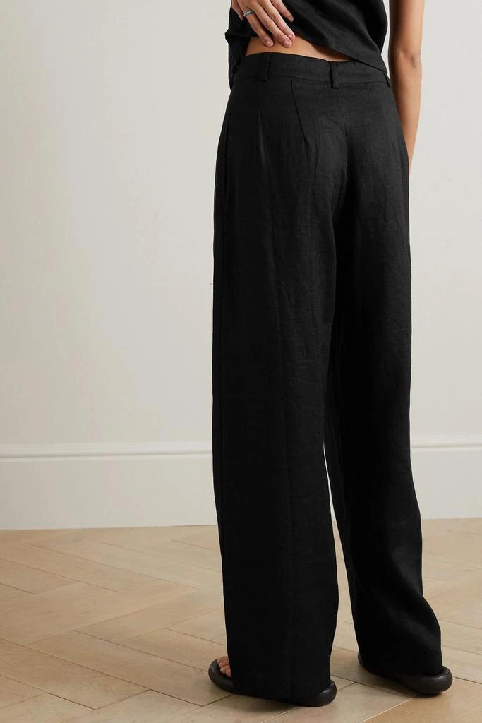 FAITHFULL El Toro pleated linen wide-leg pants 3
