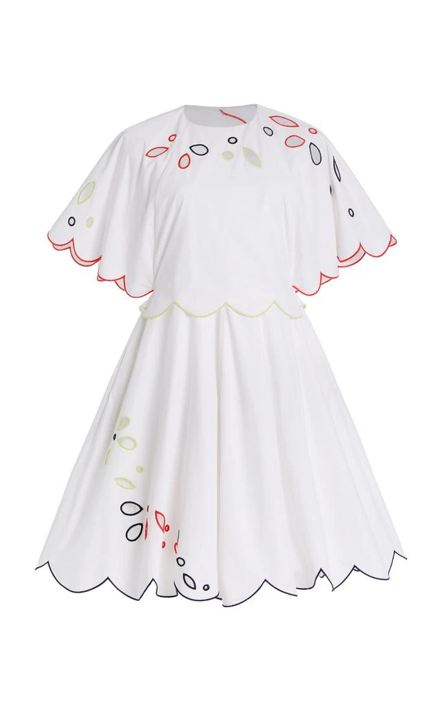 Rosie Assoulin Rosie Assoulin - Buttercup Embroidered Cotton Mini Dress - White - US 6 - Moda Operandi 1